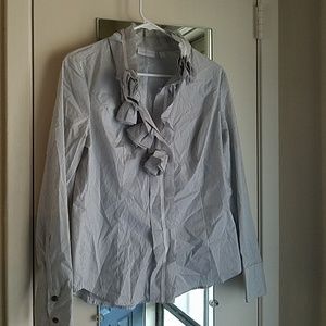 New York & Company Striped Stretch Blouse